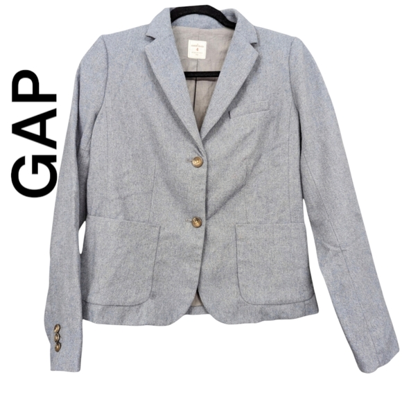 GAP| Women's Academy Blazer Jacket | HeathervGray | Used | Size 4 - Picture 2 of 13